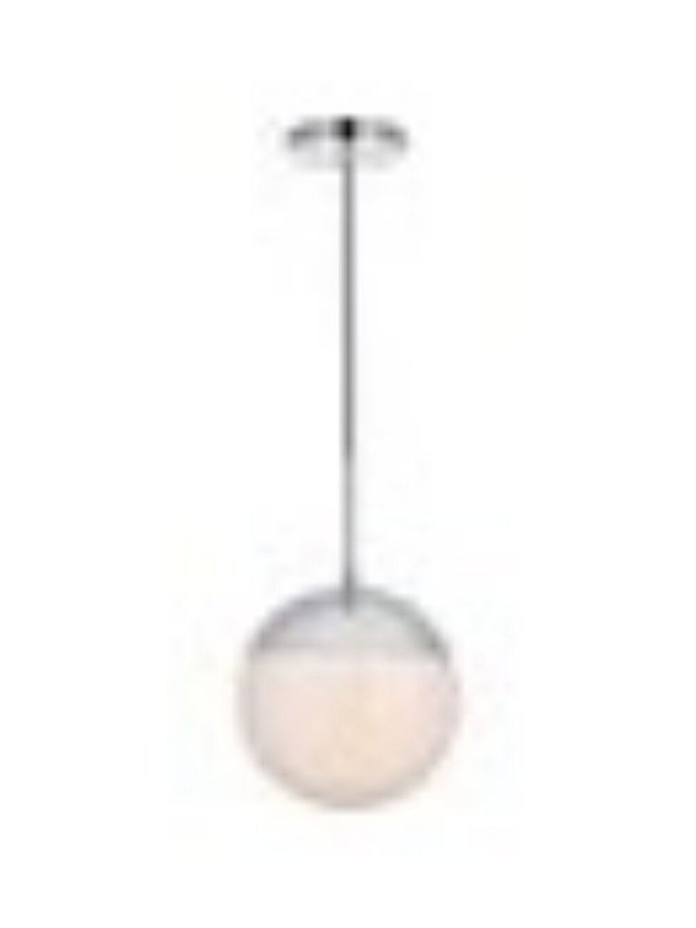 NEW Living District Eclipse 1-Light Chrome Pendant Ceiling Light Chrome Glass